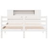 vidaXL Bookcase Bed without Mattress White 135x190 cm Double Solid Wood Pine