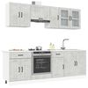 vidaXL 8 Piece Kitchen Cabinet Set Lucca Concrete Grey Engineered Wood