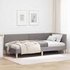 vidaXL Corner Bed Frame with Headboard Taupe 100 cm x 200 cm Velvet