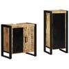 vidaXL Bathroom Furniture Set 2 pcs Brown and Black Solid Mango Wood