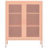 vidaXL Storage Cabinet Pink 80x35x101.5 cm Steel