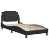 vidaXL Bed Frame without Mattress "Zadar" Black 90x190 cm Single Faux Leather