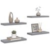 vidaXL Floating Wall Shelves 4 pcs Grey 60x23.5x3.8 cm MDF