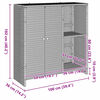 vidaXL Storage Cabinet with Storage Black 100 x 36 x 102 cm Rattan