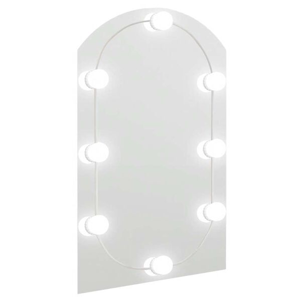 vidaXL Mirror with LED Lights 60x40 cm Glass Arch