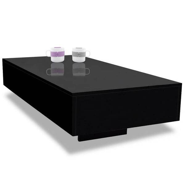 vidaXL Coffee Table High Gloss Black