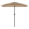 vidaXL Garden Parasol with Steel Pole Brown 248x248x248 cm
