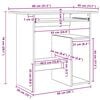 vidaXL Desk Artisan Oak 80x45x74 cm Engineered Wood