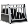 vidaXL Dog Cage | Silver | Aluminium and MDF | Easy to Carry | Dog Cage