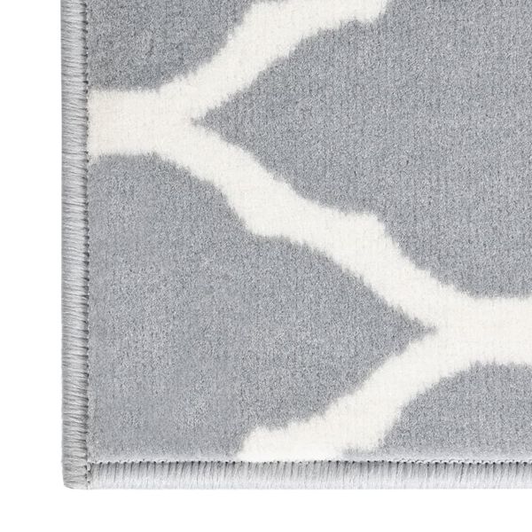 vidaXL Runner Rug BCF Grey and White 60x250 cm
