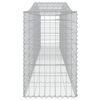 vidaXL Arched Gabion Baskets 20 pcs 400x50x80/100 cm Galvanised Iron
