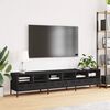 vidaXL TV Cabinet Black 202x39x43.5 cm Cold-rolled Steel
