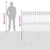 vidaXL Spike Ring Fence Black 200 x 166 cm Powder-Coated Steel