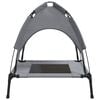 vidaXL Dog Bed with Canopy Anthracite Oxford Fabric and Steel