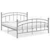 vidaXL Bed Frame without Mattress Grey Metal 180x200 cm