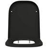 vidaXL Toilet Seat Black 47.5 x 35 x 3.6 cm Duroplast