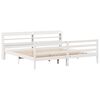 vidaXL Bed Frame with Headboard without Mattress White 200x200 cm