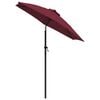 vidaXL Garden Parasol Burgundy 200x224 cm Aluminium