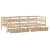 vidaXL Daybed with Drawers without Mattress 80x200 cm Solid Wood