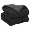 vidaXL Full Year Duvet Black and Anthracite 220 x 155 cm Microfiber
