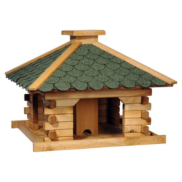 dobar Square Bird House Natural and Green