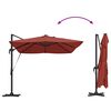 vidaXL Umbrella Terracotta 352 x 251 x 265 cm Polyester and Aluminium