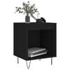 vidaXL Bedside Cabinet Black 40x35x50 cm Engineered Wood