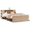 vidaXL Bookcase Bed without Mattress 150x200cm King Size Solid Wood Pine