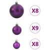 vidaXL Christmas Baubles 100 pcs Lila &Oslash;3/4/6 cm
