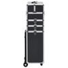 vidaXL Make-up Trolley Aluminium Black