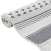 vidaXL Rug Grey and White 80x150 cm Cotton