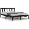 vidaXL Bed Frame without Mattress Black Solid Wood Pine 120x200 cm