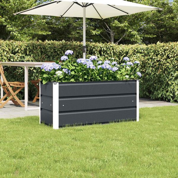 vidaXL Planter Anthracite 100 x 40 x 45 cm Steel