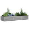 vidaXL Planter Light Grey 290 x 100 x 45 cm Galvanised Steel