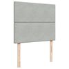 vidaXL Box Spring Bed with Mattress Light Grey 120x200 cm Velvet