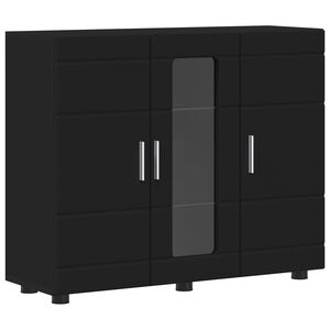 vidaXL Wooden Cabinet Black 88.5 x 30.5 x 73 cm Engineered Wood