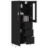 vidaXL Highboard Black 69.5x34x180 cm Engineered Wood