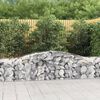vidaXL Arched Gabion Baskets 8 pcs 400x50x60/80 cm Galvanised Iron