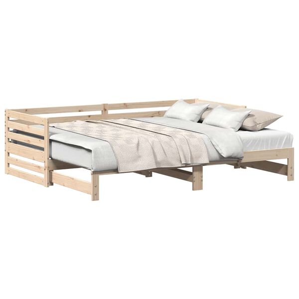 vidaXL Day bed with Trundle without Mattress 80x200 cm