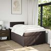 vidaXL Box Spring Bed with Mattress Dark Brown 120x200 cm Fabric