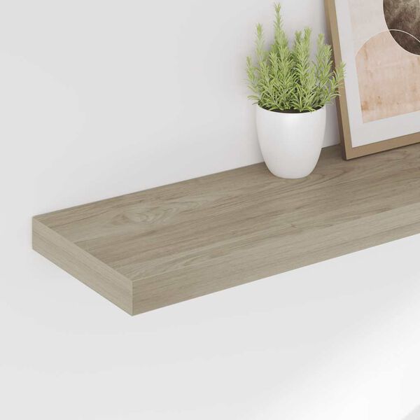 vidaXL Floating Wall Shelf Oak 120x23.5x3.8 cm MDF