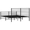 vidaXL Metal Bed Frame without Mattress with Footboard Black 120x190cm