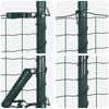 vidaXL Fence with Post Green 0.4 x 50 m Steel and PVC