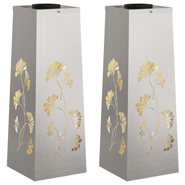 vidaXL Solar LED Pathway Light 2 pcs Stainless Steel Stainless Steel