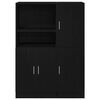 vidaXL 2 Piece Kitchen Cabinet Set Black Engineered Wood