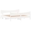 vidaXL Bed Frame without Mattress White 200x200 cm Solid Wood Pine