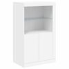 vidaXL Side Cabinet with LED Lights White Engineered Wood