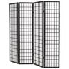vidaXL Folding 4-Panel Room Divider Japanese Style 160x170 cm Black