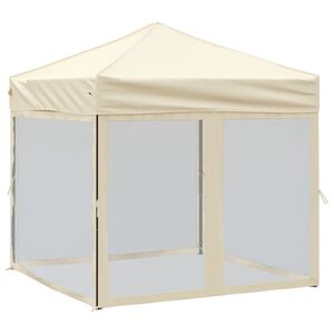 vidaXL Party Tent | Cream | 210D oxford fabric with silver coating | 2x2 m