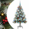 vidaXL Artificial Christmas Tree Green and white 150 cm